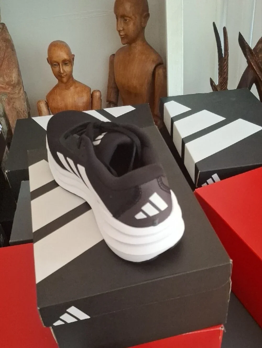 adidas Black and White Athletic Running Shoe